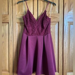 Charlotte Russe Maroon Party Dress, size Large